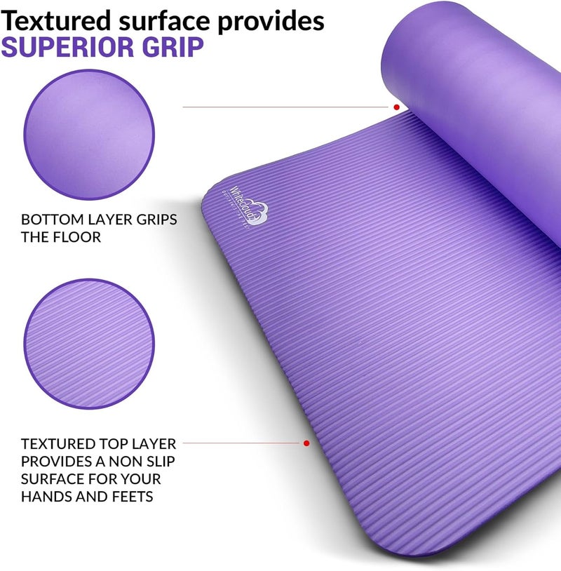 WHITECLOUDZ Yoga kit, 7-Piece Yoga Mat Set for Home Workouts, Thick Yoga Mat, Yoga Blocks, Strap, Yoga Towels & Carrying Bag, Exercise Mat with Yoga Equipment for Women & Men, Enhance Yoga Practice - Image 4